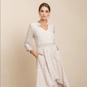 Bohme Leopard Elegant Cream Patterned Dress